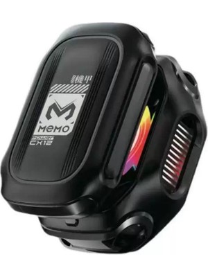Memo CX12 E Sporcu -15 Derece Powerbanklı ve Kablo Destekli Magsafe Rgb Telefon Soğutucu Fan Tablet Sogutucu Fan Tüm Cihazlar ile Uyumlu Extra Magsafe Halkalı - Black