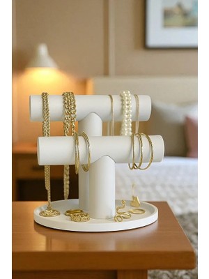 Dekoratif Şık Takı Standı  Bilezik, Kolye ve Yüzük Organizeri Takı Organizer Teşhir Mücevher Kolye