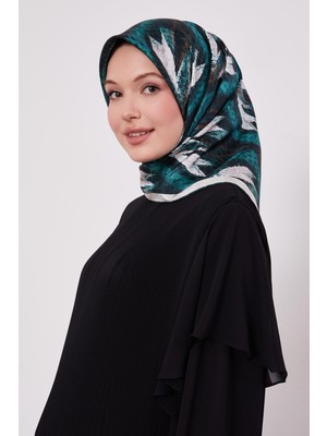 Lêvi D'or Zümrüt Yeşili Yansıma Görünümlü Twill İpek Eşarp