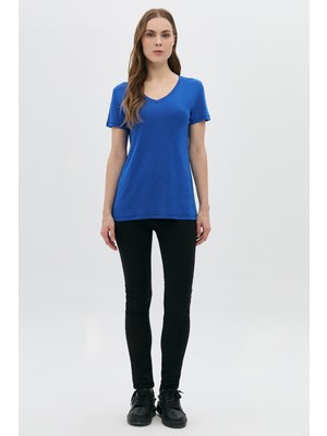 Basic Modal V Yaka T-Shirt