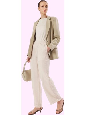 Kadın Geniş Paça Dokuma Pantolon Renk Casual Günlük Stil Hafta Sonu Yaz Aylarının Vazgeçilmezi