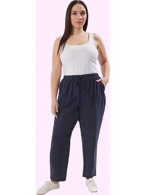 Kadın Geniş Paça Relaxed Pantolon Düz Desen Uzun Boy Yüksek Bel Yaz Aylarının Vazgeçilmezi