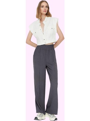 Kadın Geniş Paça Aerobin Dokuma Pantolon Rahat Kesim Günlük Kullanım Yaz Aylarının Vazgeçilmezi