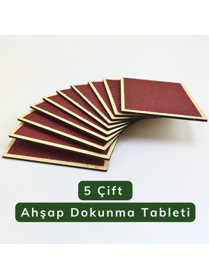 Dokunma Duyusu Geliştirme Seti – Montessori Dokunma Tabletleri – Pürüzlü-Düzgün Yüzey Eşleştirme Aktivitesi