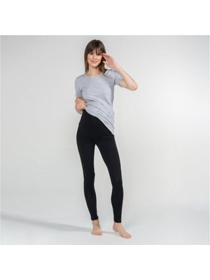 Kadın Siyah Hamile Tayt Bona 7674