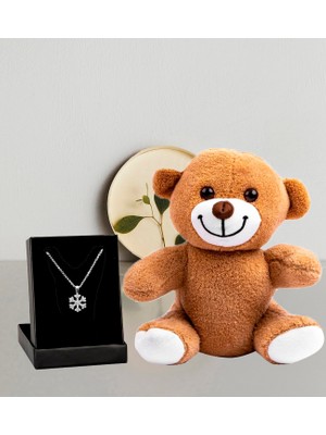 Kişiye Özel 25CM Peluş Ayıcık ve Kartanesi Kolye