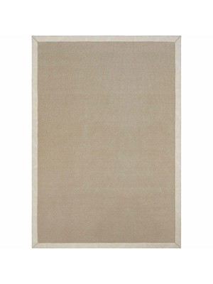 Cool Halı Bounty Bej Düz Renk Bordürlü Kalın Halı Modern Sık Dokuma Dayanıklı Ev Oda Oturma Odası Salon Halısı