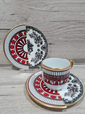 Fermato 12 Parça 6 Kişilik Porselen Türk Kahvesi Fincan Takımı Apollo Serisi