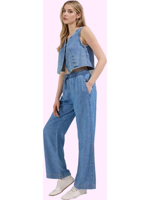 Kadın Care Koleksiyonu Denim Pantolon Pamuk Rahat Kalıp Günlük Kullanım Yaz Aylarının Vazgeçilmezi