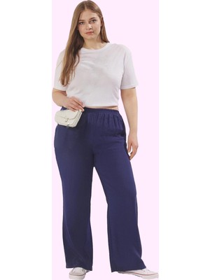 Kadın Düz Pantolon Yüksek Bel Geniş Paça Rahatlığıyla Günlük Şıklık Yaz Aylarının Vazgeçilmezi