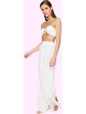 Kadın Relaxed Fit Yüksek Bel Pantolon Yazlık Geniş Paça Plaj Şıklığı Yaz Aylarının Vazgeçilmezi