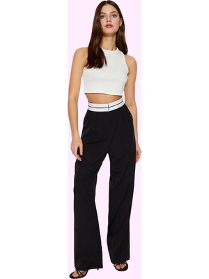 Kadın Palazzo Pantolon Wide Leg Yüksek Bel Kemer Detaylı Regular Boy Yaz Aylarının Vazgeçilmezi