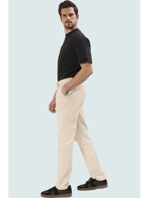 Erkek Uzun Boy Gabardin Pantolon Boru Paça Renk Straight Kalıp Rahat Günlük Stil Hafta Sonu