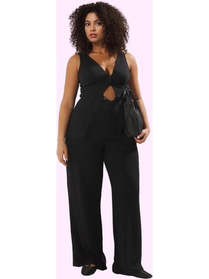 Kadın Finike Dokuma Uzun Boy Pantolon Yüksek Bel Geniş Paça Günlük ve Iş Dayanıklı Malzeme