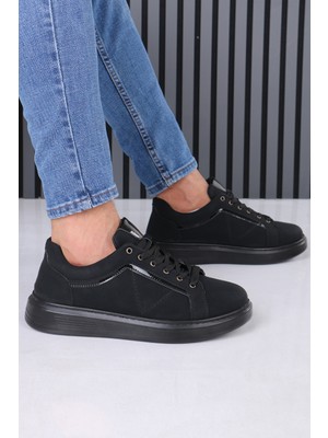 Soft Siyah Günlük Sneaker Erkek Ayakkabısı Ortopedik Tabanlı M801