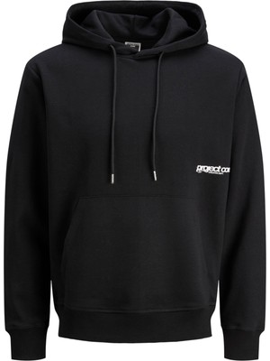 Erkek Minimal Logo Baskili Kapüsonlu Sweatshirt - Union