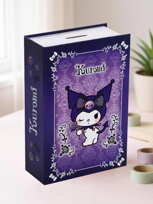 Kuromi Figürlü Çelik Kilitli Mor Para Kasası