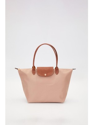 Haki Deri Askılı Tote Omuz Çantası