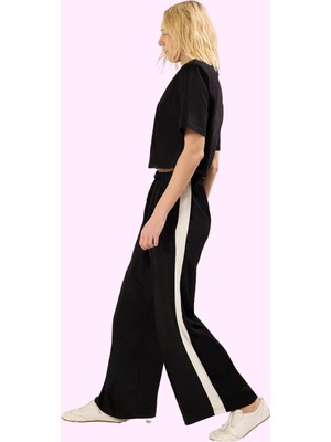 Kadın Geniş Paça Yüksek Bel Straight Pantolon Günlük Kombinler Için Yaz Aylarının Vazgeçilmezi