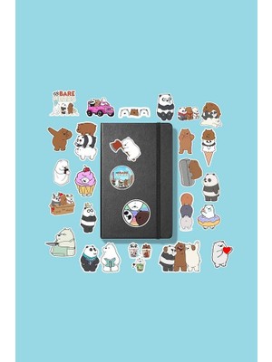 Kafadar Ayılar Sticker Paketi /bullet Journal Defter Çıkartma Ajanda Laptop Etiket