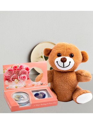 Kişiye Özel 25CM Peluş Ayıcık ve Istiridye Kolye