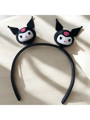 Kuromi Figürlü Sevimli Siyah Taç | Anime Temalı Eğlenceli Saç Aksesuarı