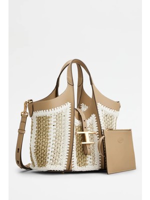 Tods Çanta Kiti Deri Örgü Kiti Bej Renk