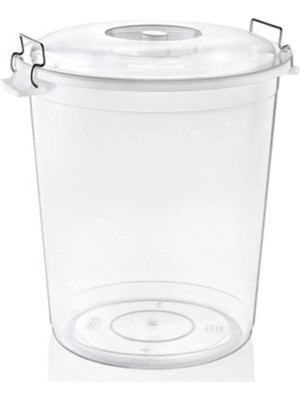 Royaleks Group Bakliyat Kovası Şeffaf Kova 70LT Kulplu Kapaklı ROYALEKS-ASD174