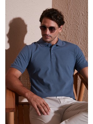 Buratti Pamuklu Regular Fit Düğmeli Polo Yaka T Shirt Erkek Polo Yaka T Shirt 5902127