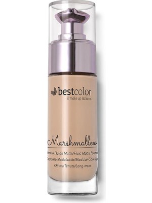 Best Color Fuild Matte Marshmallow 01 Badem Ton Likit Fondöten