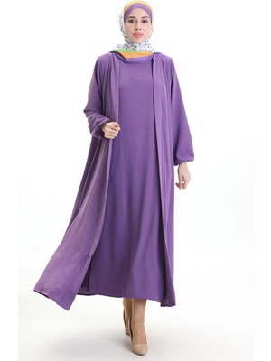 Asil Abaya Takım 0336-09 Mor