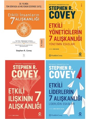Stephen R. Covey 4 Kitap Set - Etkili Insanların-Yöneticilerin-Ilişkinin-Liderlerin 7 Alışkanlığı
