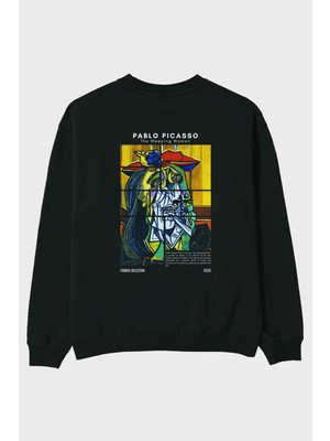 Pablo Picasso Arka Baskılı Oversize Sweatshirt Erkek Kadın Unisex