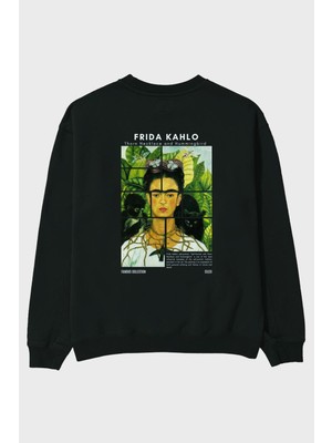 Frida Kahlo Arka Baskılı Oversize Sweatshirt Erkek Kadın Unisex