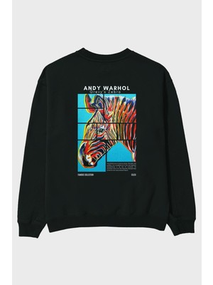 Andy Warhol Arka Baskılı Oversize Sweatshirt Erkek Kadın Unisex