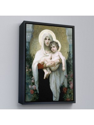 Siyah Çerçeveli Meryem ve Oğlu Isa Tablo - Jesus Christ