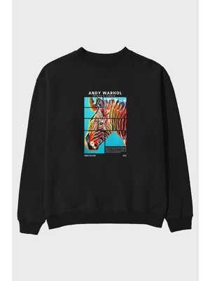 Andy Warhol Ön Baskılı Oversize Sweatshirt Erkek Kadın Unisex