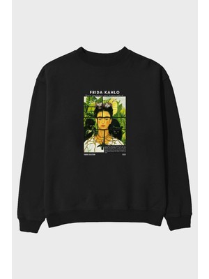 Frida Kahlo Ön Baskılı Oversize Sweatshirt Erkek Kadın Unisex