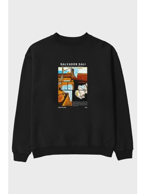 Salvador Dali Ön Baskılı Oversize Sweatshirt Erkek Kadın Unisex