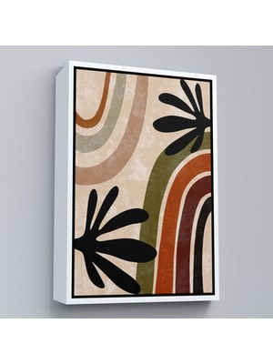 Beyaz Çerçeveli Çocuk Odası Sevimli Gökkuşağı Tablosu