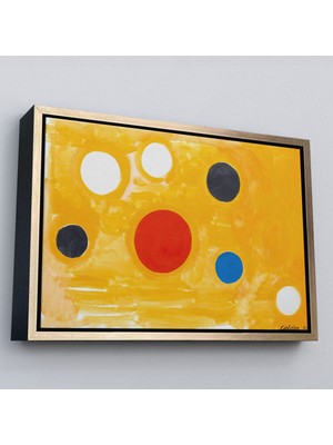 Altın Çerçeveli Alexander Calder - Kozmik Tic Tac Toe Tablo