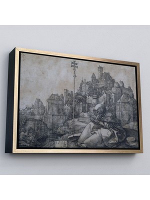 Altın Çerçeveli Albrecht Durer - Büyük Aziz Anthony Tablo
