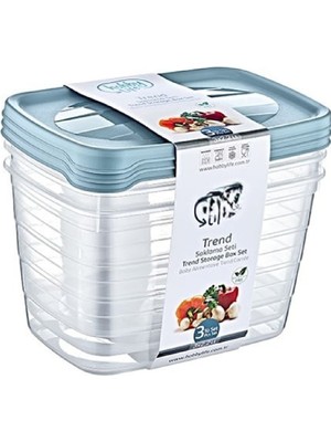 Dikdörtgen Quick Box 3 Lü Saklama Kabı