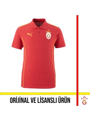 Galatasaray Lisanslı Puma A Takım Polo Galatasaray Yazılı Kırmızı T-Shirt