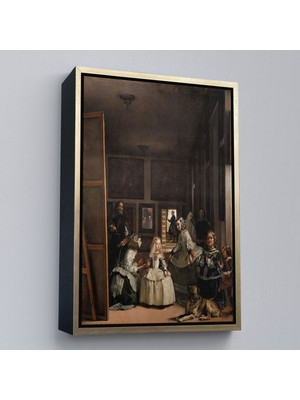 Altın Çerçeveli Las Meninas-Diego Velázquez Klasik Sanat Kanvas Tablo