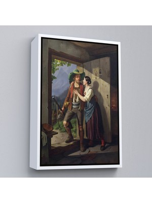 Beyaz Çerçeveli Carl Friedrich Moritz Müller Dresden 1807-1865 Münih, Andreas Hofer Vedası Tablosu