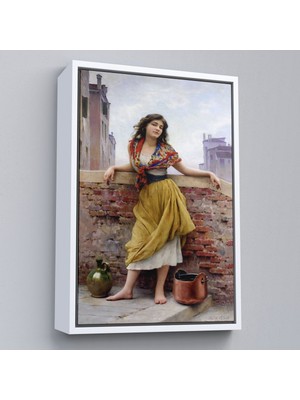 Çerçeveli The Watercarrier Eugene De Blaas Su Taşıyan Kız TABLOSU-6435