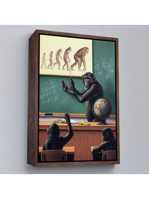 Çerçeveli Insanın Tersine Evrimine Anlatan Manmun TABLOSU-6265