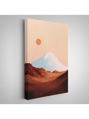 Dağın Arkasındaki Soyut Güneş Manzara TABLO-7622