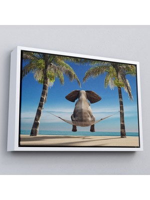 Çerçeveli Fil Dekoratif Kanvas TABLO-1141